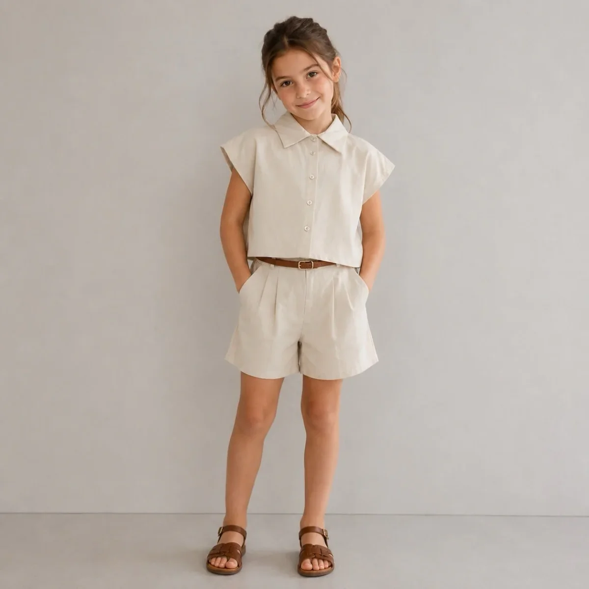 Completo Bimba In Lino - immagine 2